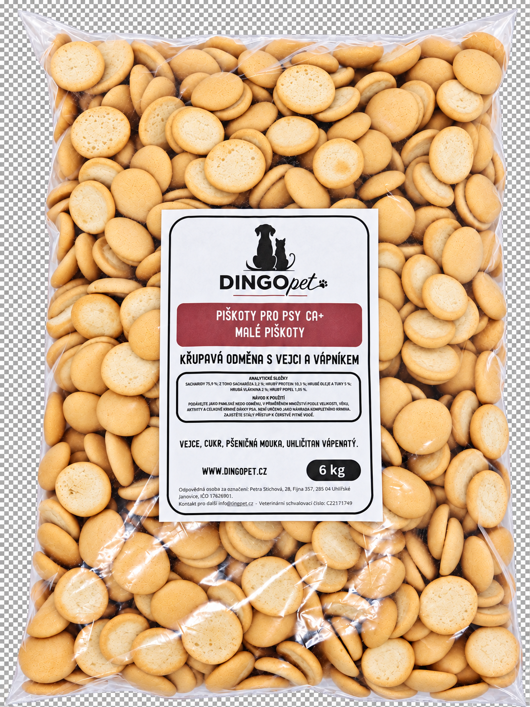 DINGOPET Piškoty malé Ca+ 6 000 g